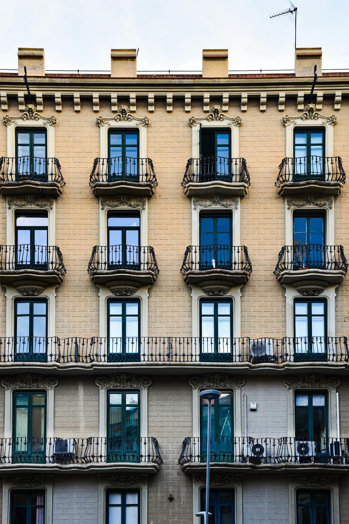 Elegant architectural facade in Barcelona